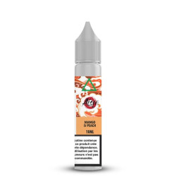 Flacon de 10 ml d'e-liquide Mango & Peach de la gamme Aisu