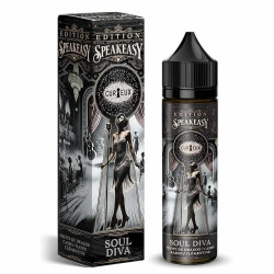 Flacon de 50 ml d'e-liquide Soul Diva Speakeasy de la marque Curieux