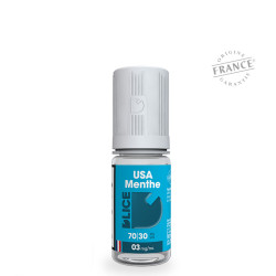 Flacon de 10 ml d'e-liquide USA Menthe de la marque D'lice