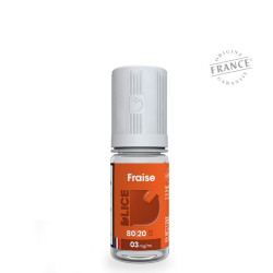 Flacon de 10 ml d'e-liquide Fraise de la marque D'lice