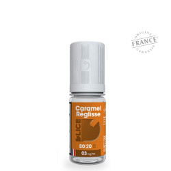 Flacon de 10 ml d'e-liquide Caramel Réglisse de la marque D'lice
