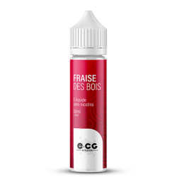 Flacon de 50 ml d'e-liquide Fraise des Bois de la marque E-CG