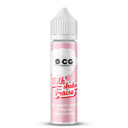 Flacon de 50 ml d'e-liquide Milkshake Fraise de la marque E-CG