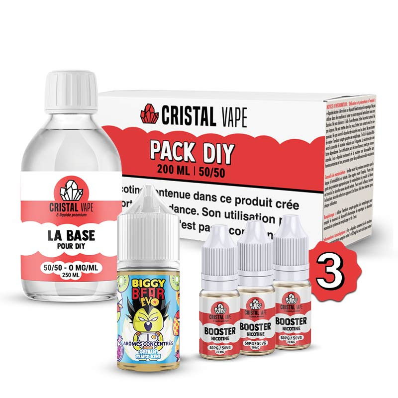 Pack DIY Grenade Fraise Kiwi 230ml Biggy Bear (1/1)