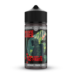 Flacon de 100 ml d'e-liquide L'Armée des 12 Fruits de la gamme Movie Juice