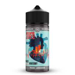 Flacon de 100 ml d'e-liquide Fraise Anatomy de la gamme Movie Juice