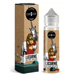 Flacon de 50 ml d'e-liquide Licorne Astrale de la marque Curieux