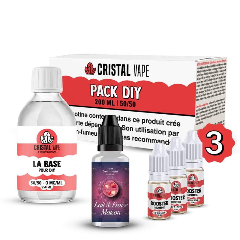 Pack DIY Lait et Fraise Maison 230ml Coeur Gourmand (1/1)