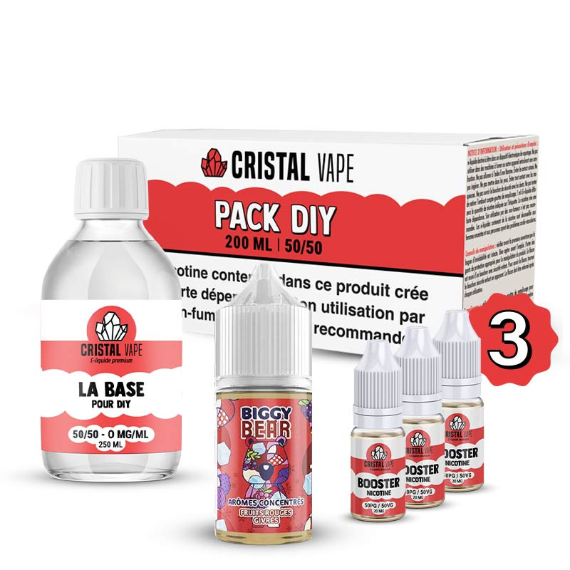 Pack DIY Fruits Rouges Givrés 230ml Biggy Bear (1/1)