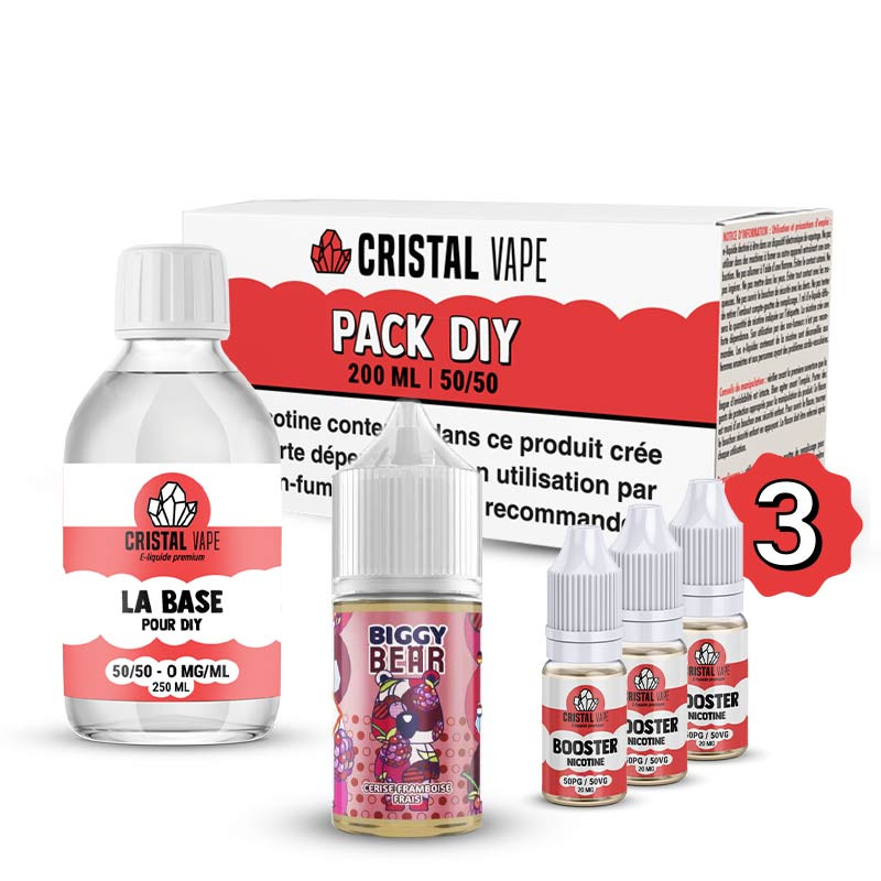 Pack DIY Cerise Framboise Frais 230ml Biggy Bear (1/1)