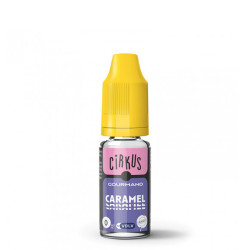 Flacon de 10 ml d'e-liquide Caramel de la gamme Cirkus VDLV