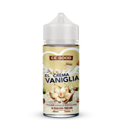 Flacon de 100 ml d'e-liquide El Crema Vaniglia de la gamme El Crema CE'GOOD