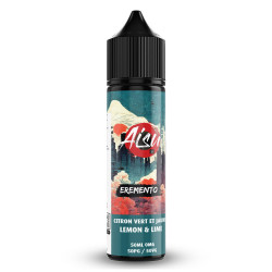 Flacon de 50 ml d'e-liquide Citron Vert et Jaune de la gamme Aisu Eremento
