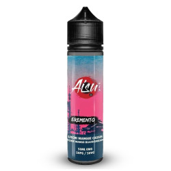 Flacon de 50 ml d'e-liquide Litchi Mangue Cassis de la gamme Aisu Eremento