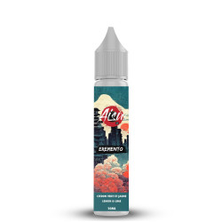 Flacon de 10 ml d'e-liquide Citron Vert et Jaune de la gamme Aisu Eremento