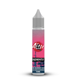 Flacon de 10 ml d'e-liquide Litchi Mangue Cassis de la gamme Aisu Eremento