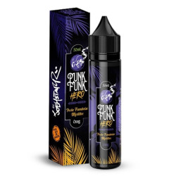 Flacon de 50 ml d'e-liquide Pêche Framboise Myrtille de la marque Punk Funk Hero