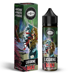 Flacon de 50 ml d'e-liquide Licorne MAX !! Astale de la marque Curieux