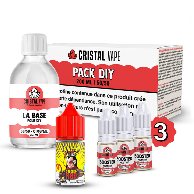 Pack DIY Colonel Red 230ml Saiyen Vapors X TJuice (1/1)