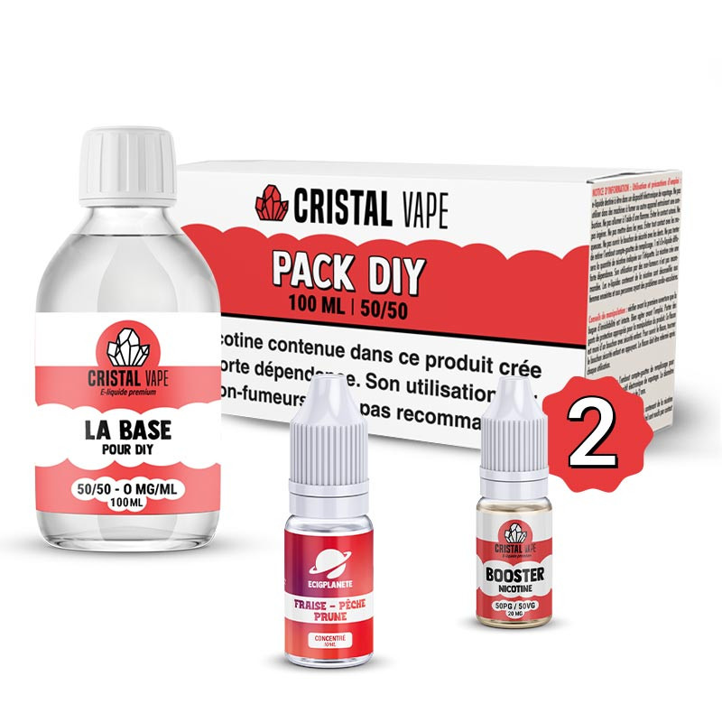 Pack DIY Fraise Pêche et Prune 110ml - Ecigplanete (1/1)