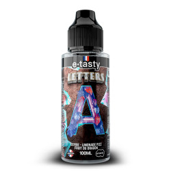 Flacon de 100 ml d'e-liquide A de la gamme Letters