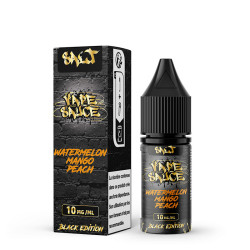 Flacon de 10 ml d'e-liquide Watermelon Mango Peach de la gamme Black Edition Vape Sauce