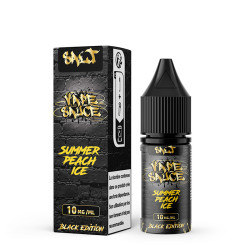 Flacon de 10 ml d'e-liquide Summer Peach Ice de la gamme Black Edition Vape Sauce