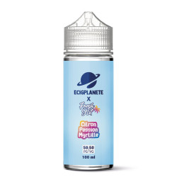 Fiole Chubby de 120 ml d'e-liquide Citron Passion Myrtille de la gamme Fresh Hit