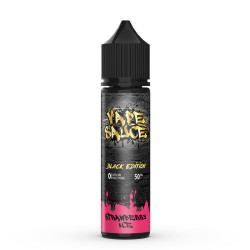 Flacon de 50 ml d'e-liquide Strawberry Ice de la gamme Black Edition Vape Sauce