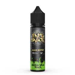 Flacon de 50 ml d'e-liquide Green Apple Peach de la gamme Black Edition Vape Sauce