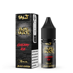 Flacon de 10 ml d'e-liquide Cherry Ice de la gamme Black Edition Vape Sauce