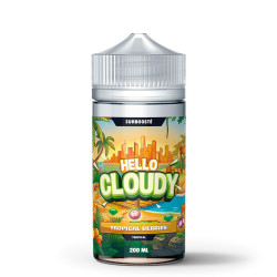 Flacon de 200 ml d'e-liquide Tropical Berries de la gamme Hello Cloudy