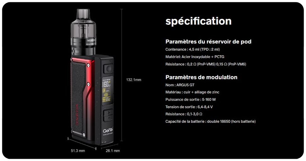 Test et avis Kit Argus GT d e Voopoo par Ecigplanete
