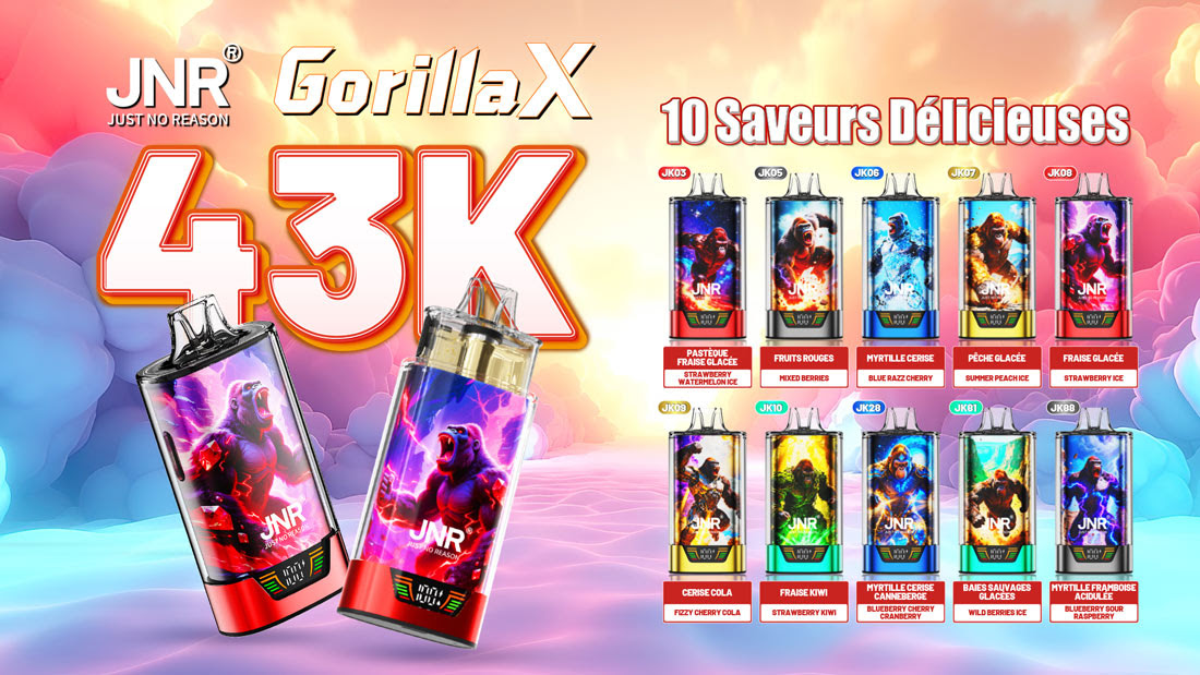 GorillaX JNR 10 saveurs