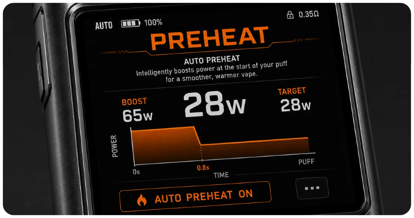 preheat cigarette &eacute;lectronique