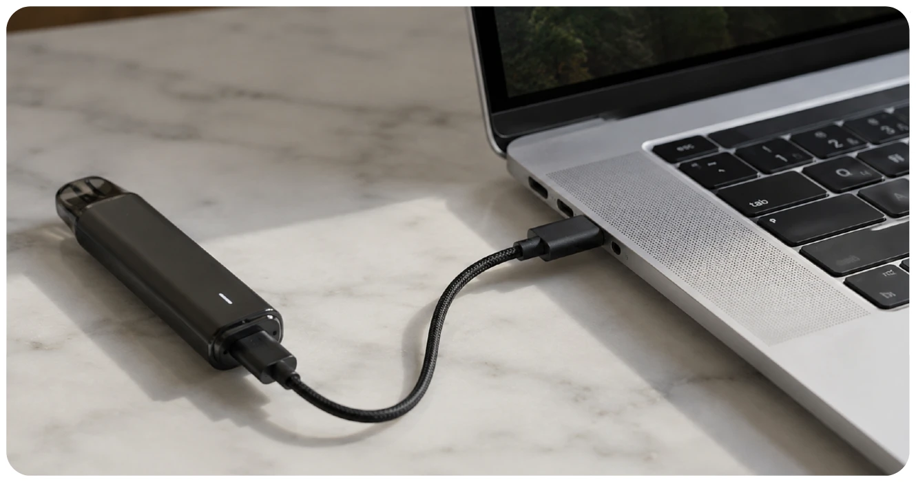 recharger cigarette électronique ordinateur
