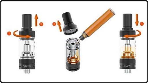 Clearomiseur Q16 Pro - Remplissage