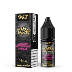 Flacon de 10 ml d'e-liquide Cherry Watermelon Freeze de la gamme Black Edition Vape Sauce