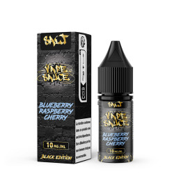 Flacon de 10 ml d'e-liquide Blueberry Raspberry Cherry de la gamme Black Edition Vape Sauce