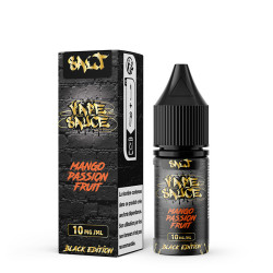 Flacon de 10 ml d'e-liquide Mango Passion Fruit de la gamme Black Edition Vape Sauce