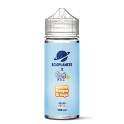 Fiole Chubby de 120 ml d'e-liquide Ananas Mangue Orange de la gamme Fresh Hit