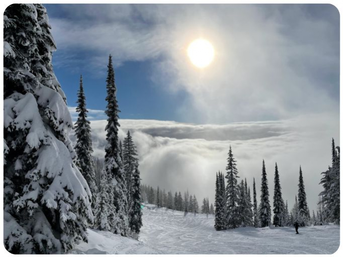 vapoter sur les pistes de ski